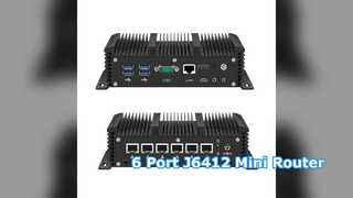 강력한 J6412 미니 PC 6포트 소프트 라우터 방화벽