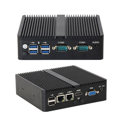 주문 듀얼 COM M.2 스토리지와 함께 리눅스 팬리스 PC 산업용 인텔 J6412 미니 PC online manufacture