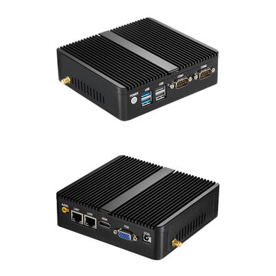 주문 듀얼 이더넷 듀얼 COM 산업용 팬리스 PC 윈도우 10 리눅스 미니 데스크톱 online manufacture