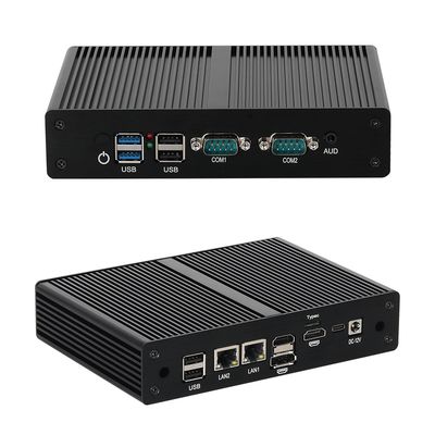 주문 인텔 N100 16 GB 2 LAN 2 COMs 팬 없는 산업용 미니 PC 온라인 제조