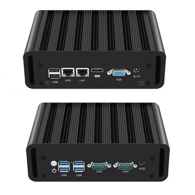 주문 듀얼 LAN, 듀얼 COM 및 4개의 USB 3.0을 갖춘 Intel Core i7 4500U 산업용 미니 PC 온라인 제조