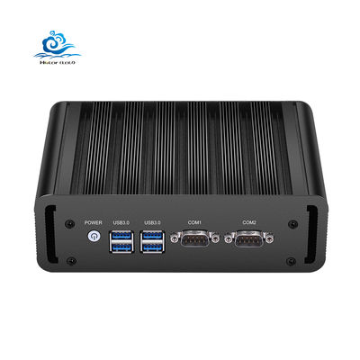 주문 블랙 컬러 팬리스 산업용 미니 PC 12V 전력 DDR3 램과 1년 보증 온라인 제조