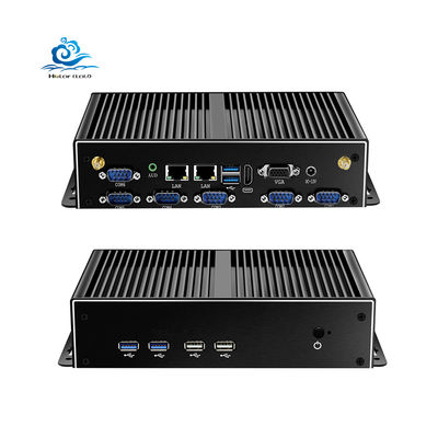 주문 Pen-tium 3805U Fanless Industrial PC with 6 USB Ports and RS232 Serial Ports Compact Embedded Computer online manufacture