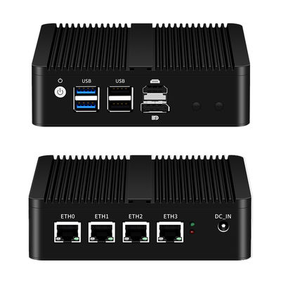 주문 셀러론 N5105 프로세서, 4개의 LAN 및 1HDMI 1DP 네트워크 미니 PC 온라인 제조