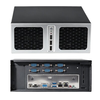 주문 Intel Celeron G6900 프로세서 산업용 미니 PC(6 COM 2 LAN 포함) 온라인 제조