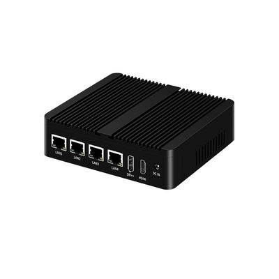 인텔 N100 프로세서 팬리스 산업용 미니 컴퓨터 듀얼 COM DDR4 램 4LAN