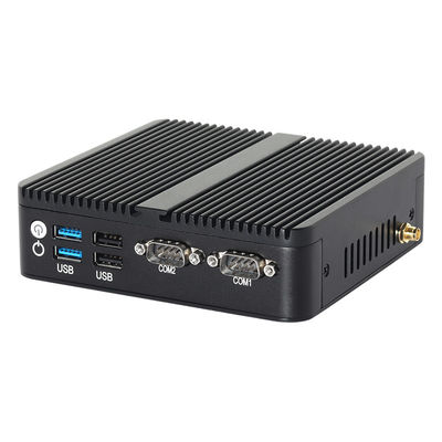 J6412 N100 프로세서 미니 팬리스 PC DDR4 듀얼 LAN 듀얼 COM RS232 트리플 디스플레이