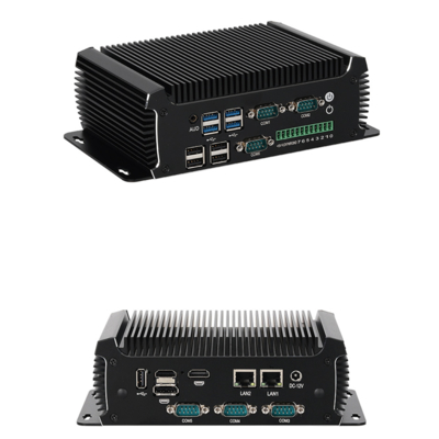 인텔 N97 미니 PC 팬리스 산업용 PC 16GB, 2 LAN, 6 COM