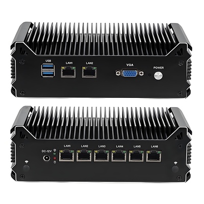Intel Celeron 3865U 프로세서 소프트 라우터 (LAN 8개, 리셋 버튼 1개)